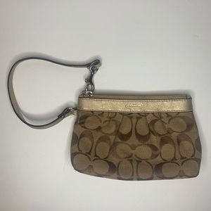 Gold Coach Wristlet